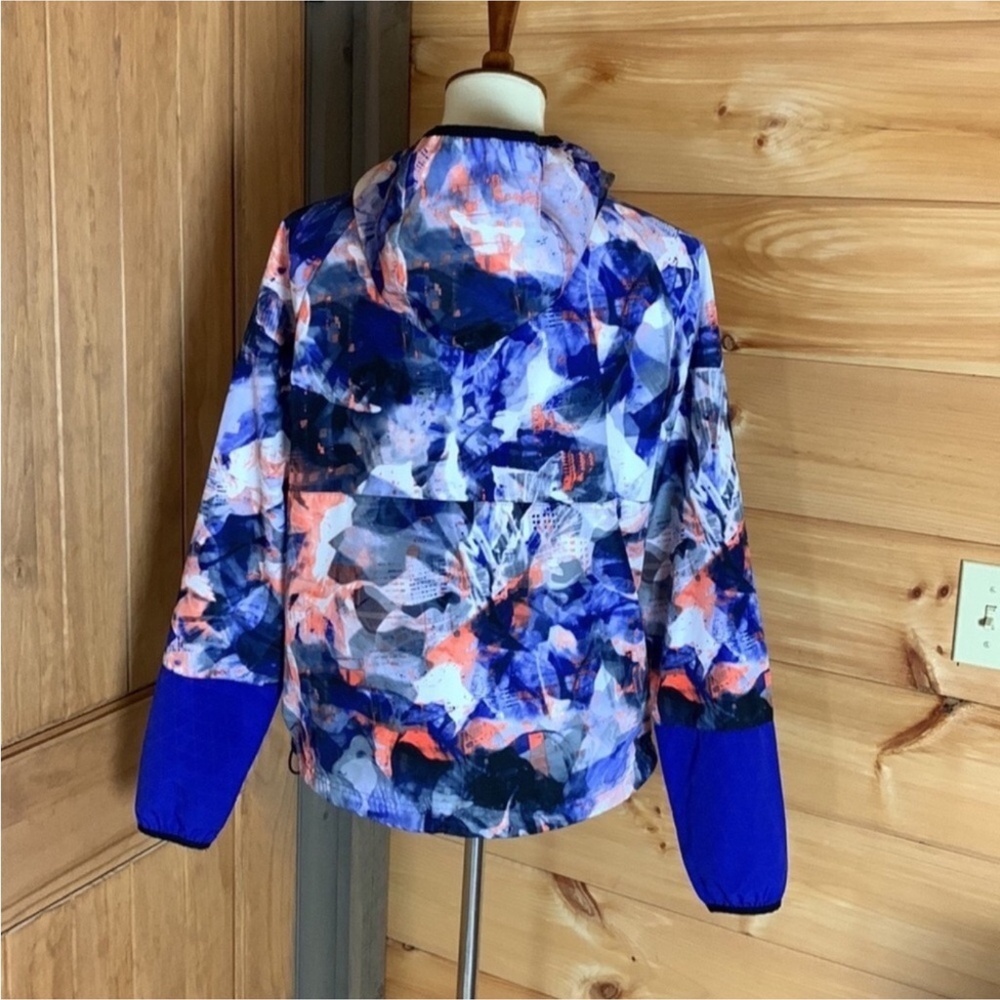 Adidas multicolor / watercolor print athletic hoodie jacket Size Small - Picture 3 of 12